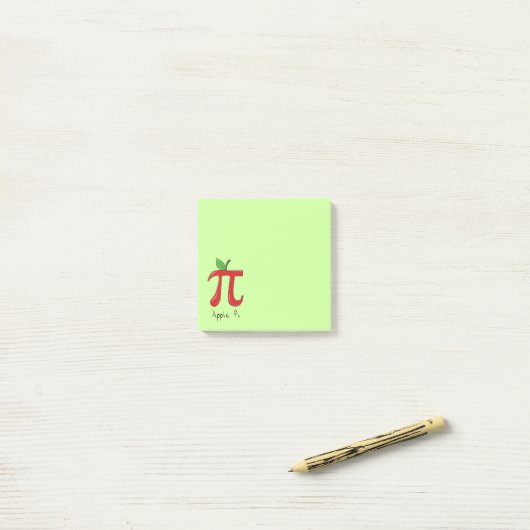 Apple Pi Cute Wiskunde Pi Day Post-it Notes (Op bureau)