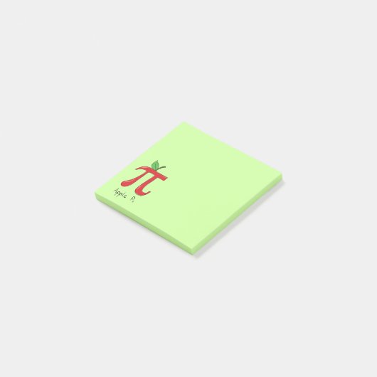 Apple Pi Cute Wiskunde Pi Day Post-it Notes (Schuin)