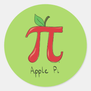 Apple Pi Cute Wiskunde Pi Day Stickers