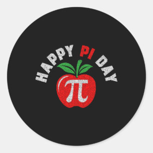 Apple Pi Dag 3.14 Wiskunde Docent Student Geek Ner Ronde Sticker
