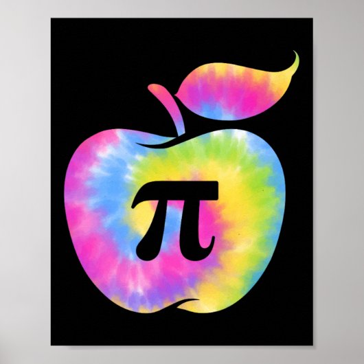 Apple Pi Dag Grappig 3.14 Pi Dag Wiskunde Leraren Poster (Voorkant)