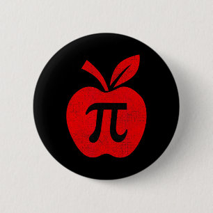 Apple Pi Dag T-shirt Wiskunde Docent Pi Wiskunde K Ronde Button 5,7 Cm