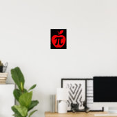 Apple Pi Day Shirt Poster (Thuiskantoor)