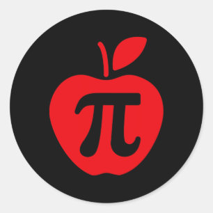 Apple Pi Day Shirt Ronde Sticker