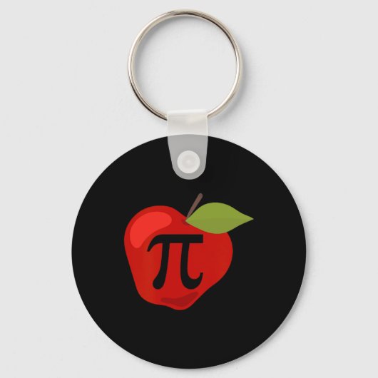 Apple Pi Funny Wiskunde Teacher Thanksgiving Pie D Sleutelhanger (Voorkant)