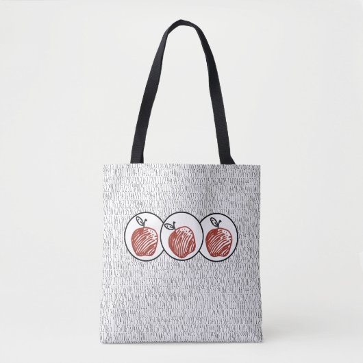 Apple Pi Numbers Canvas tas (Voorkant)