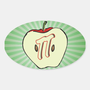 Apple Pi (Pie) Ovale Sticker