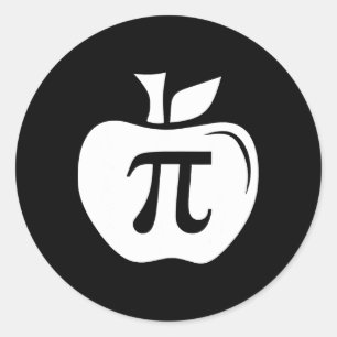 Apple Pi (Pie) Pi Day Wiskunde Kerst Ronde Sticker