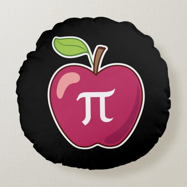 Apple Pi Rond Kussen (Voorkant)