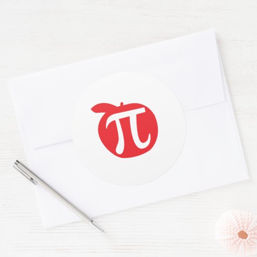 Apple Pi Ronde Sticker (Envelop)