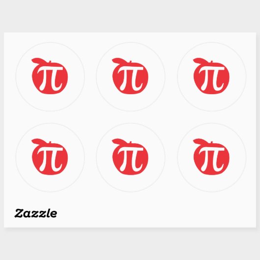 Apple Pi Ronde Sticker (Vel)