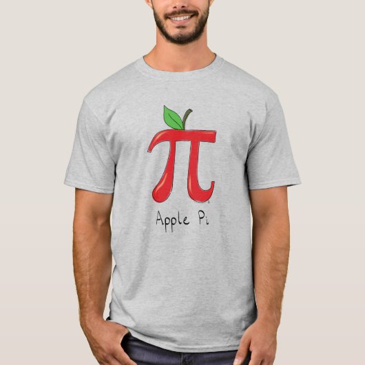 Apple Pi Schattigee Wiskunde Pi Day Mannen T-shirt (Voorkant)