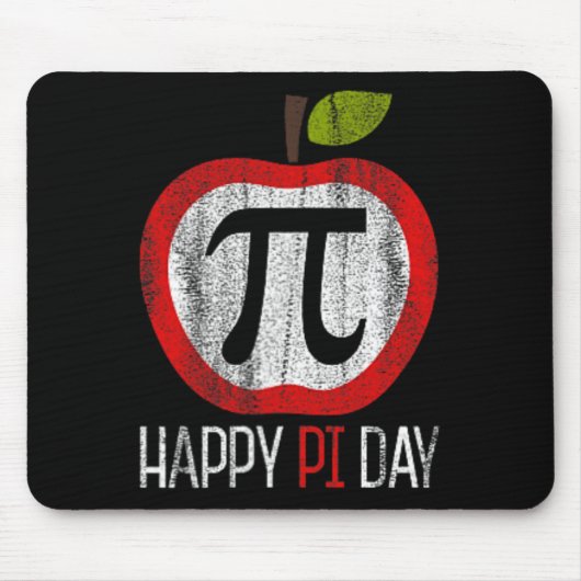 Apple Pi Shirt Wiskunde Muismat (Voorkant)
