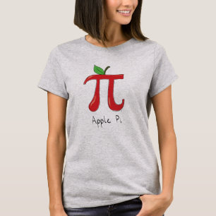 Apple Pi Symbol Cute Wiskunde Leraar T-shirt