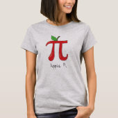 Apple Pi Symbool Schattigee Wiskunde Docent T-shirt (Voorkant)
