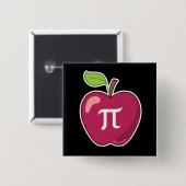 Apple Pi Vierkante Button 5,1 Cm (Voorkant /achterkant)