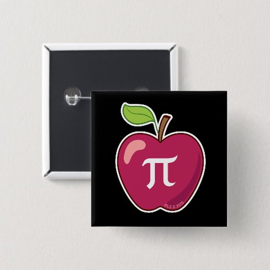 Apple Pi Vierkante Button 5,1 Cm (Voorkant /achterkant)
