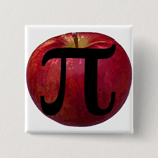 Apple Pi Vierkante Button 5,1 Cm (Voorkant)
