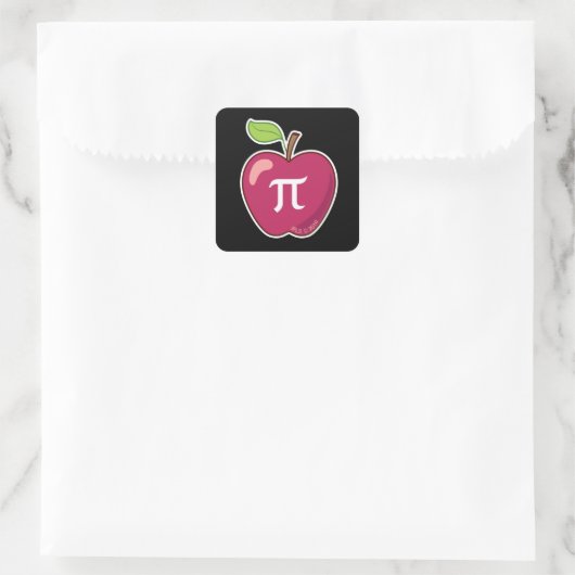 Apple Pi Vierkante Sticker (Tas)