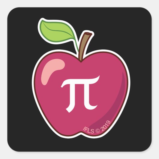 Apple Pi Vierkante Sticker (Voorkant)