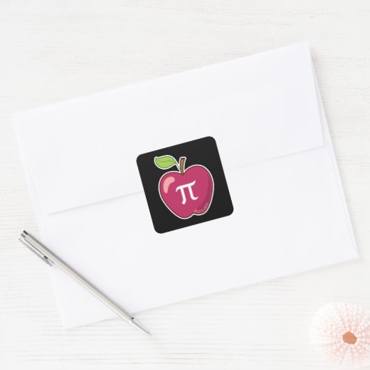 Apple Pi Vierkante Sticker (Envelop)