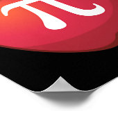 Apple Pi - Wiskunde Lovers 'Wiskunde Teachers Pi D Poster (Hoek)