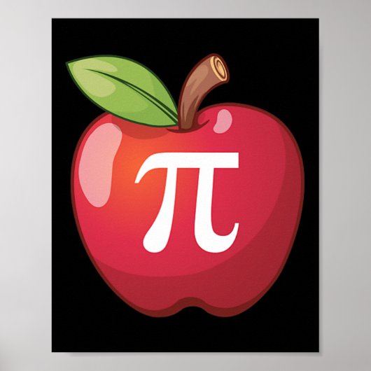 Apple Pi - Wiskunde Lovers 'Wiskunde Teachers Pi D Poster (Voorkant)