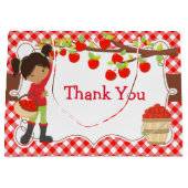 Apple Pick African American Girl Birthday Party Groot Cadeauzakje (Voorkant)