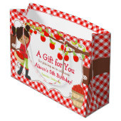 Apple Pick African American Girl Birthday Party Groot Cadeauzakje (Achterkant Gekanteld)