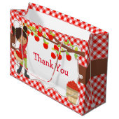 Apple Pick African American Girl Birthday Party Groot Cadeauzakje (Voorkant Gekanteld)