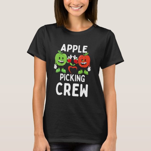 Apple Pick Crew Season Cute Herfst Orchard Matchi T-shirt (Voorkant)