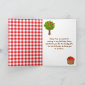 Apple Pick Red Hair Boy Birthday Bedankt (Binnen)