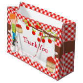 Apple Pick Red Hair Boy Birthday Party Groot Cadeauzakje (Voorkant Gekanteld)