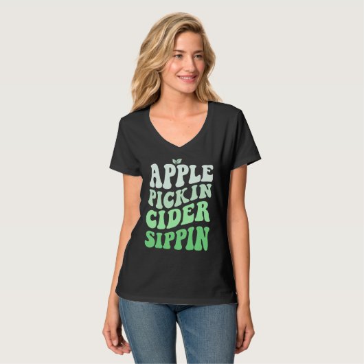 Apple Pickin Cider Sippin Green Apple Picking Harv T-shirt (Voorkant volledig)