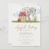 Apple Picking Basket & Apple Tree Verjaardag Kaart (Voorkant)