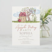 Apple Picking Basket & Apple Tree Verjaardag Kaart (Staand voorkant)
