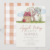 Apple Picking Basket & Apple Tree Verjaardag Kaart (Voorkant / Achterkant)