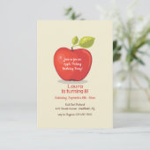 Apple Picking Birthday Party Aankondiging (Staand voorkant)