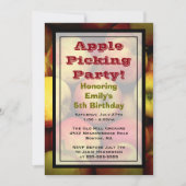 Apple Picking Birthday Party Kaart (Voorkant)