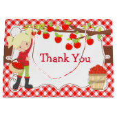 Apple Picking Blonde Girl Birthday Party Groot Cadeauzakje (Voorkant)