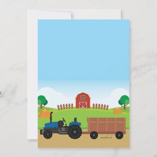 Apple Picking Boerderij Birthday Invitation Kaart (Achterkant)