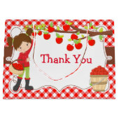 Apple Picking Brunette Girl Birthday Party Groot Cadeauzakje (Voorkant)