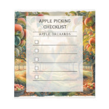 Apple Picking Checklist Notitieblok