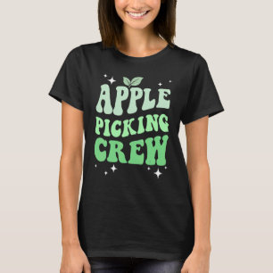 Apple Picking Crew Green Apple Harvest Season Fami T-shirt