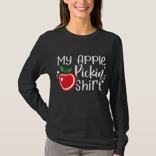 Apple Picking Design Apple Picker Herfst Fruit Lov T-shirt (Voorkant)