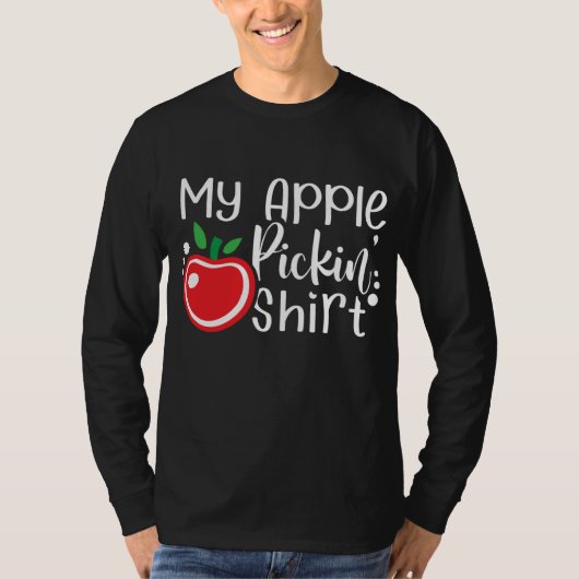 Apple Picking Design Apple Picker Herfst Fruit Lov T-shirt (Voorkant)