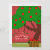 Apple Picking Fun Invitation Kaart (Voorkant)