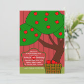 Apple Picking Fun Invitation Kaart (Staand voorkant)