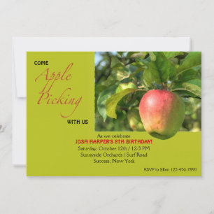 Apple Picking Invitation Kaart