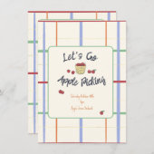 Apple Picking Party uitnodiging (Voorkant / Achterkant)